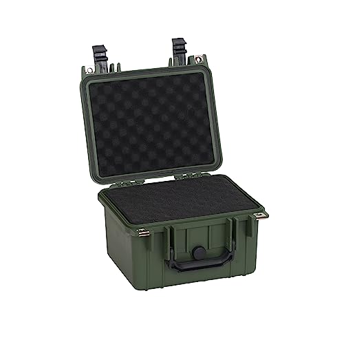 Image of MEIJIA Portable All Weather IP67 Waterproof Camera Case,hard case with Customizable Fit Foam,Fit Use of Drones,Camera,Equipments,10.62 x9.68x6.87inches(Green)