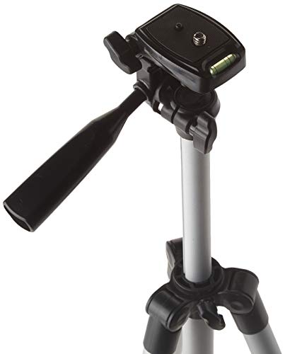 Image of 50 Inch Aluminum Camera Tripod with 3-Way Pan Head & Quick-Release Plate - Lightweight DSLR & Mirrorless Tripod with Bubble Level for Photography & Video