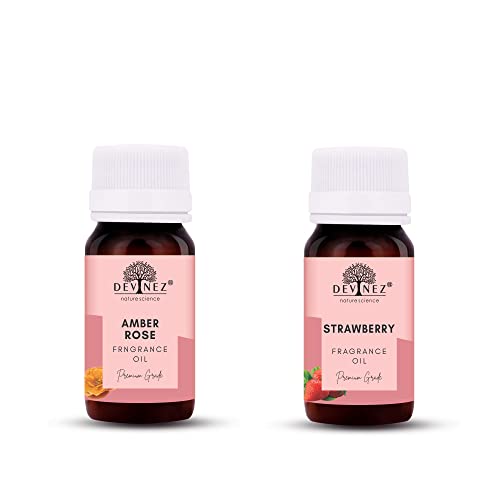 Image of Devinez Amber Rose, Strawberry Aroma Oil for Diffuser /Ultrasonic Aroma Diffuser /Tealight Diffuser /Reed Diffuser, 30ml Each