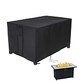 POMER Fire Pit Cover, Rectangular 42inch Firepit Cover for Outdoor Fireplace Waterproof Propane Fire