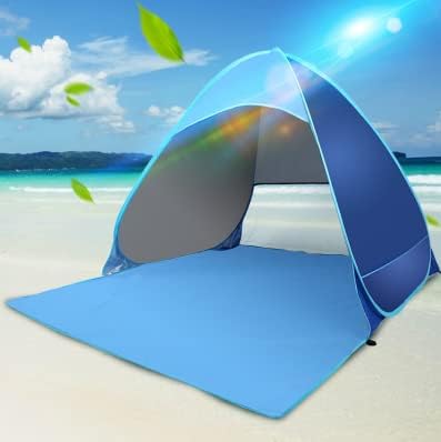 Miniatura 8 de Tienda de campaña de playa desplegable para 1 a 3 personas con tienda de picnic con protección UV UPF50+, toldo impermeable adecuado para acampar