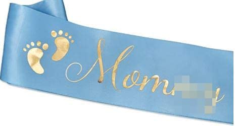 Miniatura 3 de Milcraft Decoraciones de baby shower, banda azul claro para mamá y un papá para ser y un papá para ser insignia, kit de decoraciones de baby shower,