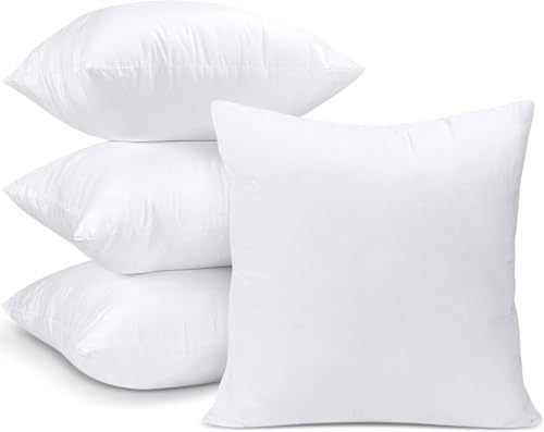 Utopia Bedding Coussins de Garnissage 30 x 50 cm (Lot de 4), Coussin à Recouvrir, Oreillers Intérieur, Rembourrage Coussins (Blanc)