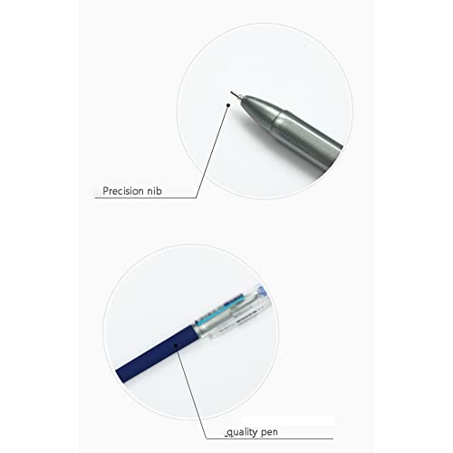 Bolígrafos de gel negro, punta fina 0.4mm, pack x12 miniatura 4