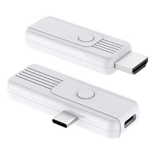 Wireless HDMI Transmitter and Receiver, Aufgerüstetem Type-C 3.1 Hdmi Wireless Plug & Play 2.4G/5G...