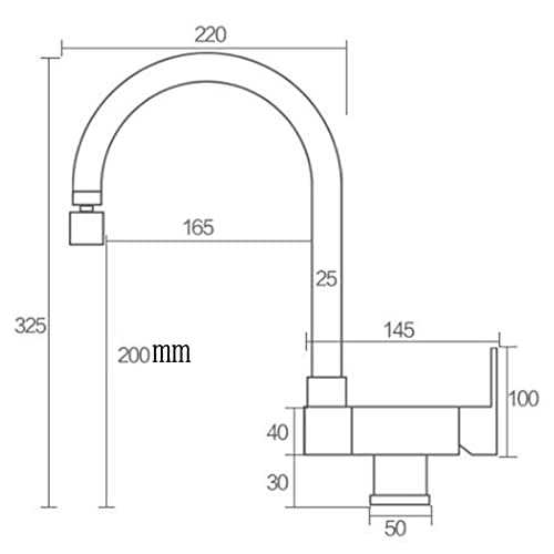 Robinet de cuisine mitigeur pliable pour fenêtre intérieure - 3