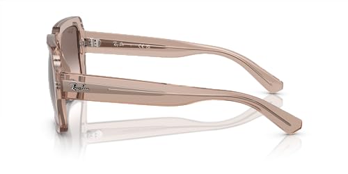 Ray-Ban RB4408 Magellan Sunglasses, Transparent Light Brown/Light Brown Mirrored Silver Gradient, 54 mm - image 3