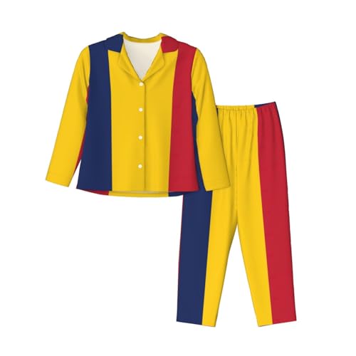 Pyjama imprimé Tchad ensemble 2 pièces à manches longues idée cadeau idéal pour la famille