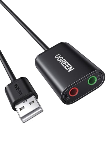UGREEN Externe USB Soundkarte Klinke USB Adapter
