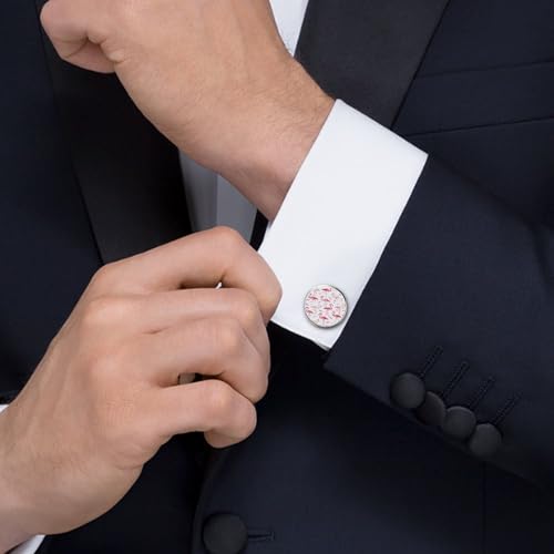 CASOWAT Mancuernillas redondas para hombre 2.0cm miniatura 6