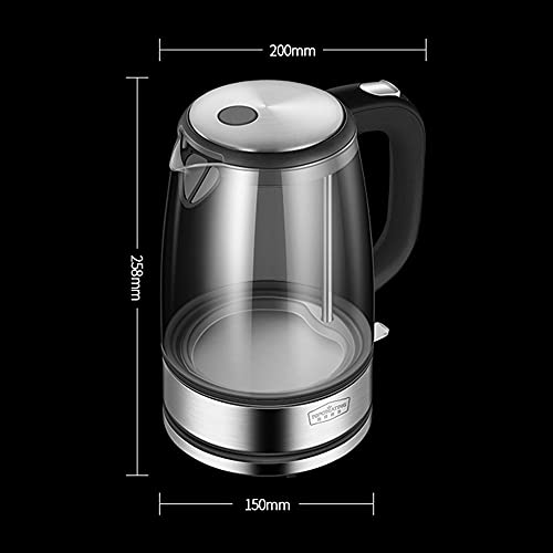 ASKLKD Glas elektrische Wasserkocher Edelstahl Home LED-LED-Tee-Topf 1.7L Temperaturregelung Anti-trockener elektrischer… – Bild 3