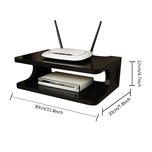 Étagère murale pour TV meuble flottant bois pour box et routeur