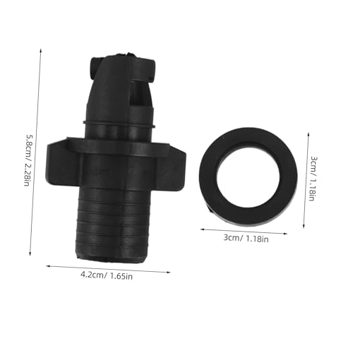 Inflatable Paddle Board Air Pump Adapter Durable High Strength Plastic Kayak Valve Connector with Leak Gaskets Compatible with Inflatables and Foot Pumps Black2