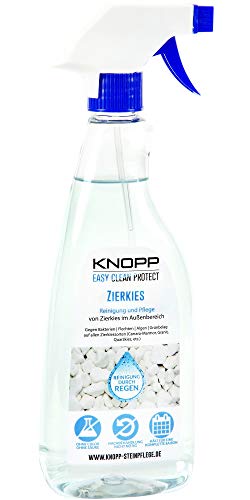 KNOPP Zierkies, Zierkiesreiniger + Versiegelung, Flechtenentferner, Grünbelagentferner, gebrauchsfertig, 500ml Sprüher