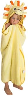 Premium Hooded Towels For Kids | Beach Or Bath Towel | Lion Design | Ultra Soft and Extra Large | 100% Cotton Childrens Swimming / Bath Towel with Hood for Girls and Boys by Little Tinkers World