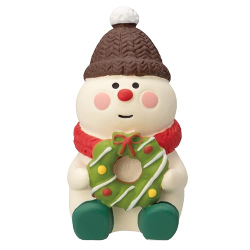 デコレ(Decole) concombre スノーマン 抹茶ドーナツ 約28×33×h48mm ZXS-35010X
