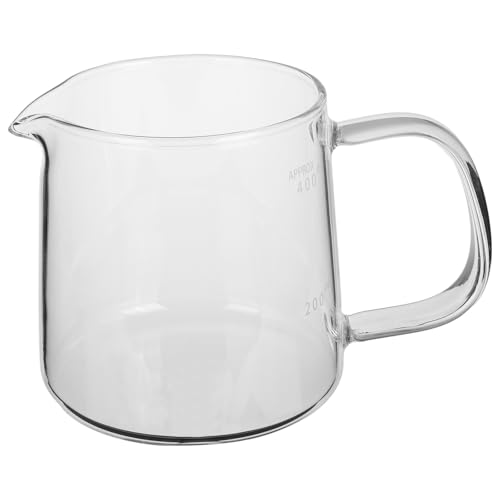 Beavorty Cafetera de Goteo de Vidrio Borosilicato 400 Ml Diseño Triangular para Café Frío y Caliente, Jarra para Uso Doméstico y Profesional, Transparente y Fácil de Limpiar