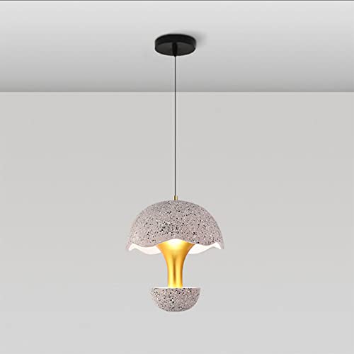 Suspension LED monocéphale grise lustre d'art minimaliste