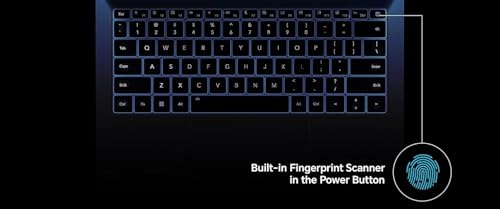 Image of Saco Silicone Skin Keyboard Protector Cover Compatible for Honor MagicBook X14 Pro 2024 | Honor MagicBook X14 2023 14 Inch Laptop with Fingerprint Cut - Black