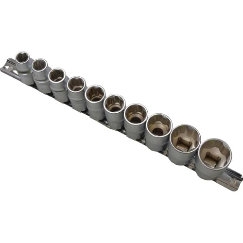 Blue Spot 01526 10 Piece 1/2 inch Socket Set On Rail