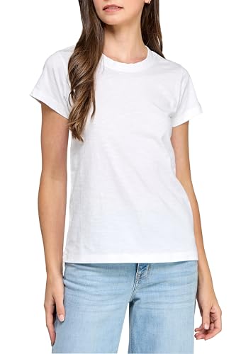 GREEN VOYAGE Women's GOTS Certified 100% Organic Cotton Slub Crewneck T Shirt Short Sleeve Tee Tops