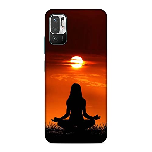 Image of Printed Mobile Back Hard Case Cover for Xiaomi Redmi Note 10T 5G / Xiaomi Redmi Note 10 5G / Xiaomi Poco M3 Pro 5G | Meditation, Sunrise, Shadow, Sunset A-2203