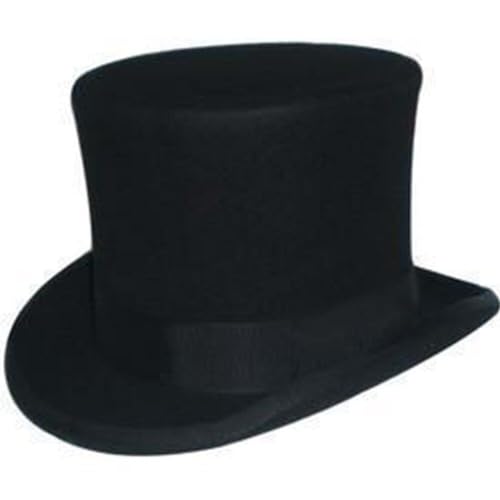 Sombrero De Copa para Hombre, Gorro De Disfraz De Mago De Fieltro, Sombrero Formal De Fiesta De Showman, Sombrero De Disfraz, Gorra De Caballero Victoriano