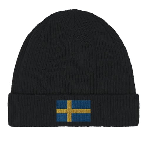 Bonnet en coton drapeau de la Suède aux finitions haut de gamme