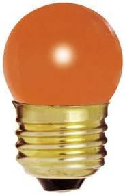 Bulbrite 702507 - 7.5S11CO - Ceramic Orange 7.5 Watt S11 Light Bulb, 130 Volt Long Life