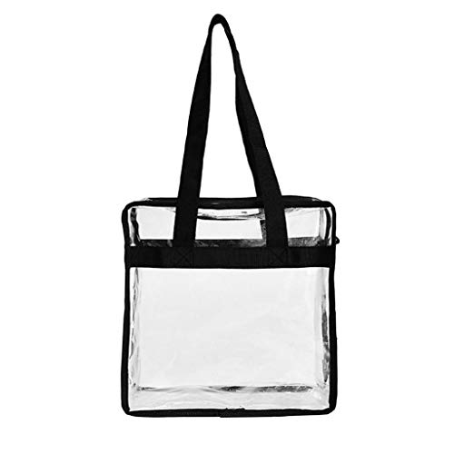 menolana Bolsa Transparente em PVC Bolsa Transparente Bolsa com Zíper Segurança Evento Estádio - Pre
