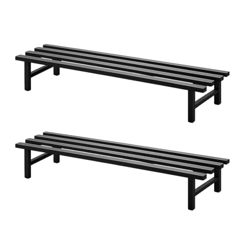 Image of Garden Genie Square Plant Stand Set of 2 | Heavy Duty Iron Plant Stand for Indoor & Outdoor Use | Pot Stand for Indoor Plants | Planter Stand for Balcony (Black)