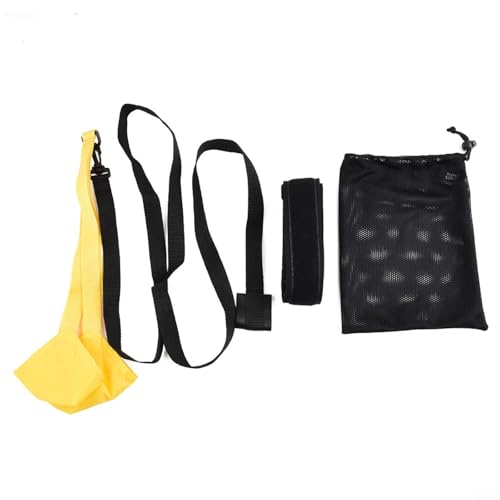 Fauhapyway Ceinture de résistance de parachute pour entraînement de force, goulotte en nylon pour adulte (20 cm, jaune)