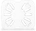Carlisle FoodService Products Plastic Drain Shelf for 1/6 Size Food Pan Clear (Pack of 6), 0.6 Inches