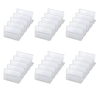 EASYKEENECOM 33 Stück Tischaufsteller aus Acryl 4x6 cm, Preisschilder Aufsteller Buffet Schilder Visitenkarten-Display für Büro Geschäft Supermarkt Werbeaktionen Restaurant, Transparent
