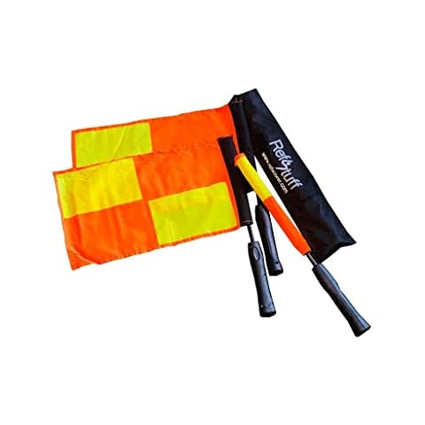 RefStuff Football Referee PRO Flags (Pair) Assistant Referee Linesman Flags Cover
