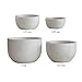 Creative Co-op White Marble Bowls (Set of 4)