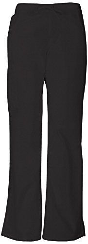 Dickies Women's Signature Mid Rise Drawstring Scrubs Cargo Pant, Black, Small