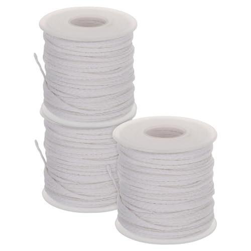 3 rollos de mechas trenzadas de algodón para velas