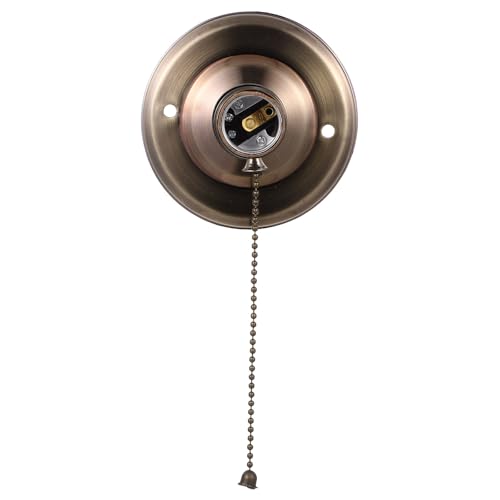 Portalámparas vintage E27 con cadena para iluminar zonas sin interruptor empotrado en pared 7