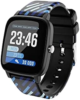 Lamax Smartwatch Kinder BCool Smartwatch für Kinder mit deutsche Sprache, Laufzeit bis zu 7 Tage, Schrittzähler, Pulsmesser, Schlafanalyse, IP68, 4 Wissensspiele, Geschenk für Jungen und Mädchen