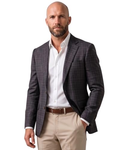 Image of Men's Slim Fit Formal Casual Blazer Notch Lapel Single Breasted Coat