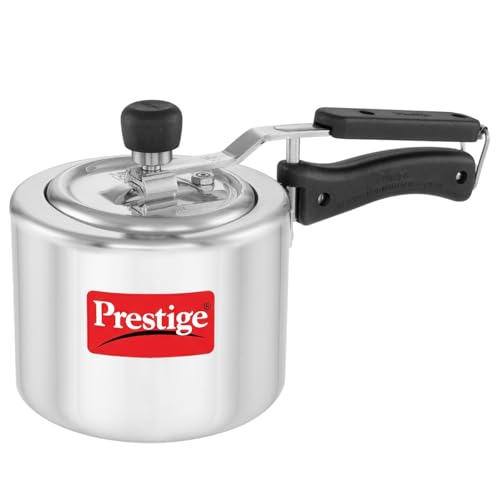 Prestige Svachh, 10729, 2 Liters, Straight Wall Aluminium Inner Lid Pressure Cooker, With Deep Lid For Spillage Control (Silver)