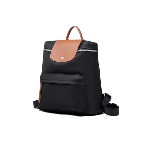 Sac à dos pour femmes grand volume tissu Oxford et sac bandoulière léger noir