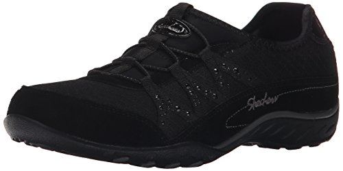 Skechers Sport Women's Breathe Easy Glimmered Up Fashion Sneaker,Black Gilmmer,7.5 M US
