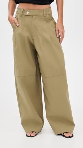 Pixie Market Women's Baggy Khaki Button Pants2