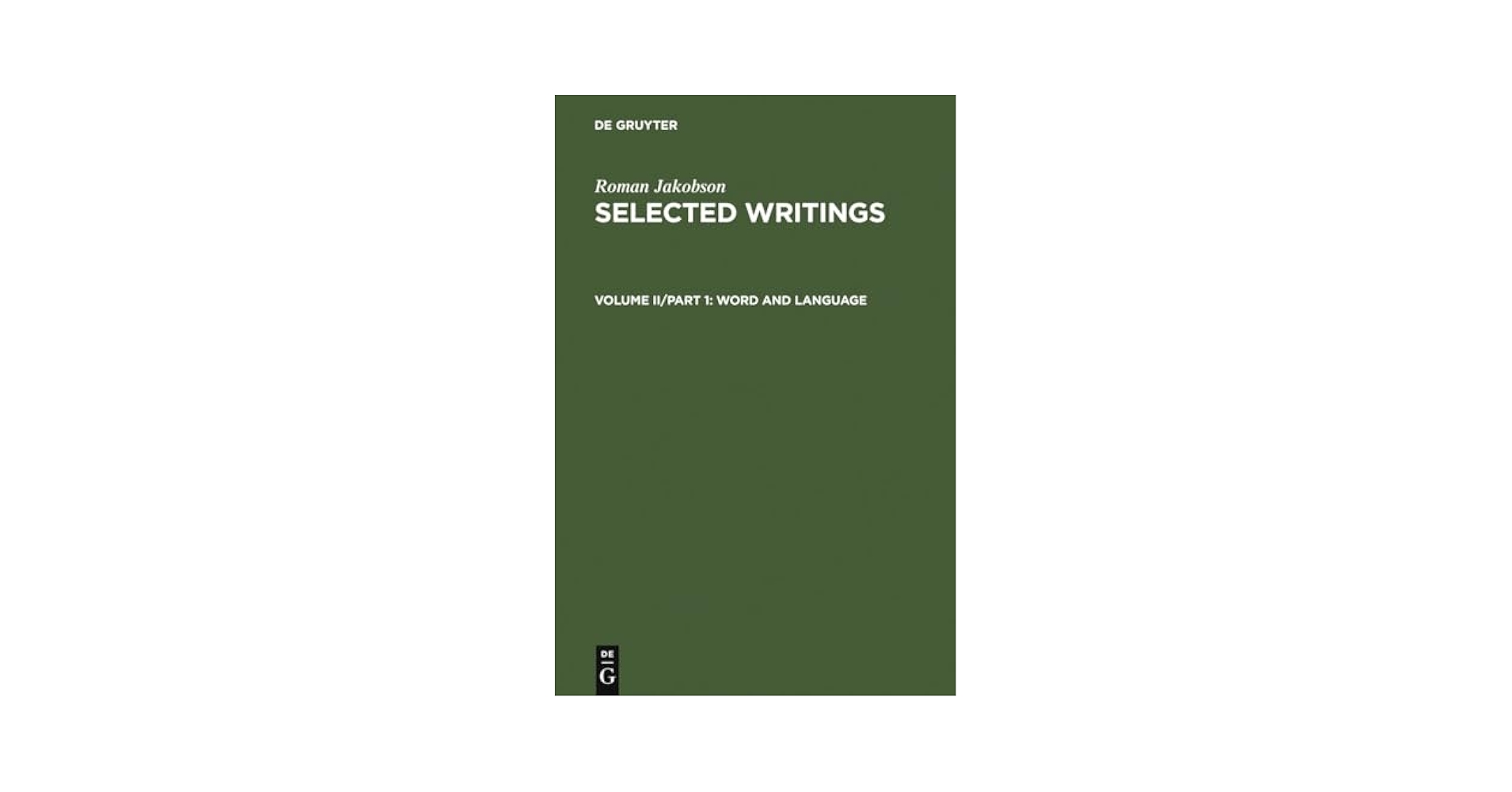 Amazon.co.jp: Selected Writings: Word and Language (002