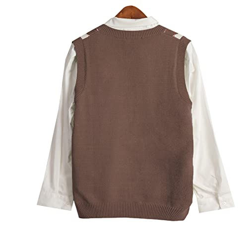 Image of Sweater Vest Women,Sleeveless V Neck Argyle Plaid Long Preppy Loose Knitted Casual School Sweaters Tank Top