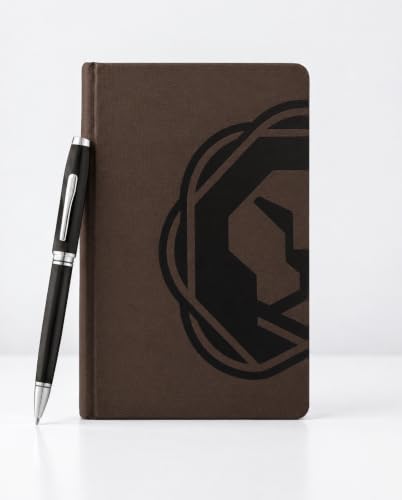 Image of Cross Gift Set | Coventry Black Lacquer BP with A6 Notebook Brown | Premium Pen Gift Sets