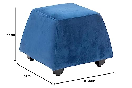 Image of Wakefit Belize Ottoman (Fabric, Velvet Blue)