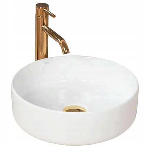 Rea VASQUE À POSER SAMI Lavabo Salle de Bain 360 x 360 x 115 mm en Céramique (Blanc)